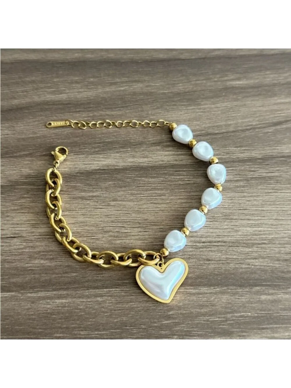 Pearl heart Bracelet Q818